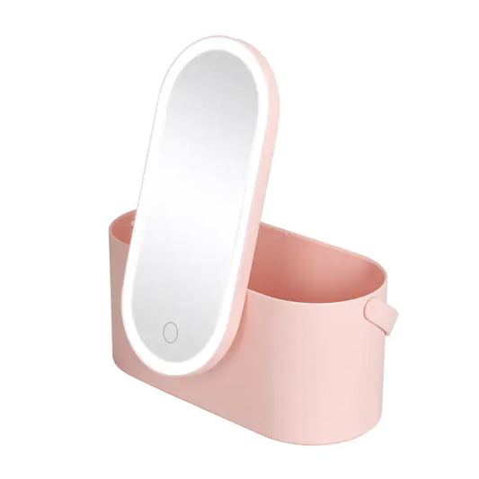 Miroir de vanité LED portable avec étui de transport